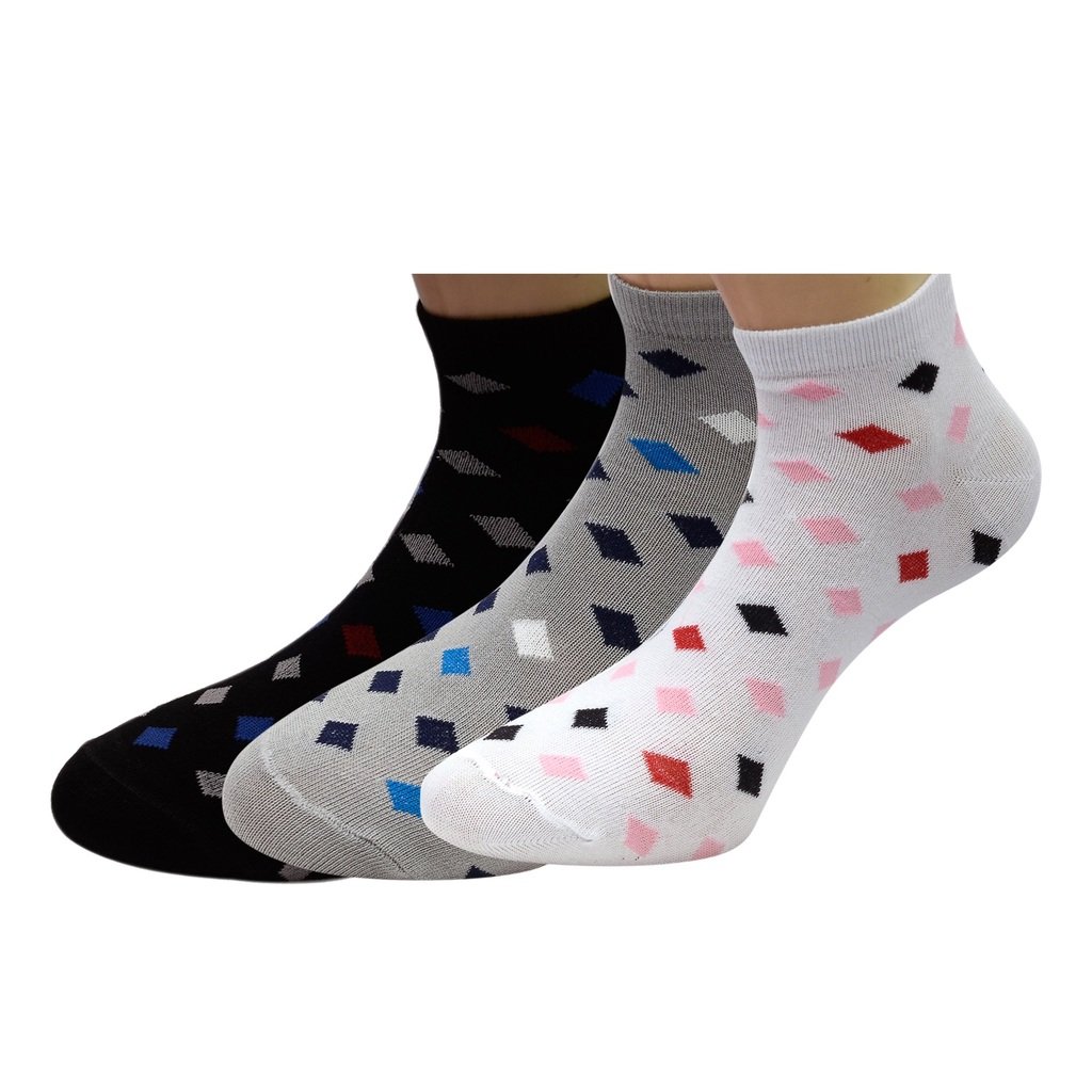 Organic Cotton Women Ankle Socks- Pack of 3 Pairs - Freesize (6-9)-image-7
