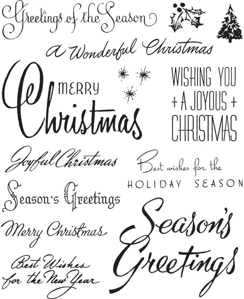 Tim Holtz Cling Stamps 7"X8.5"-Christmastime #3