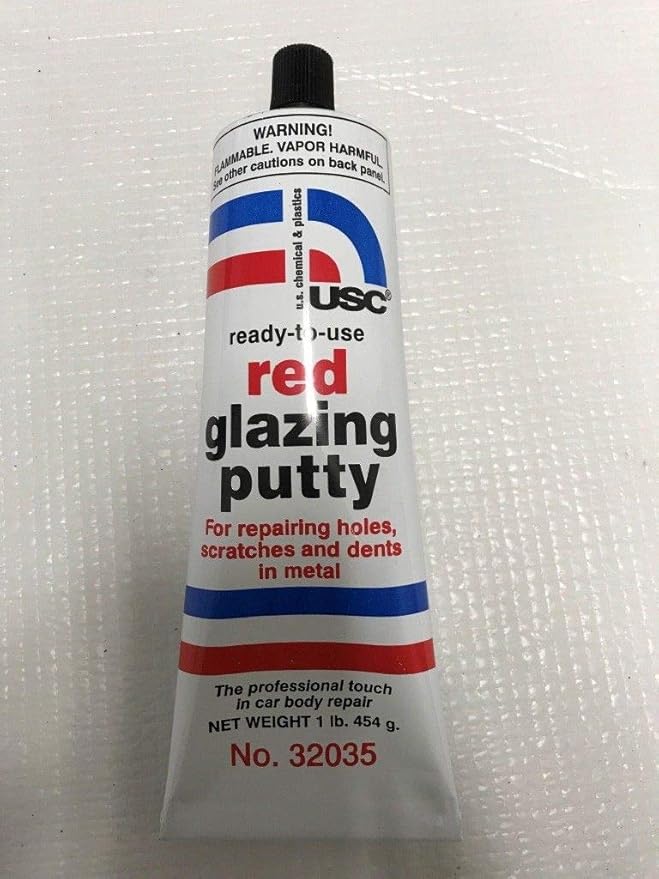 5 STAR 12 X Red Glazing Putty 1 lb.Tube USC Chemical