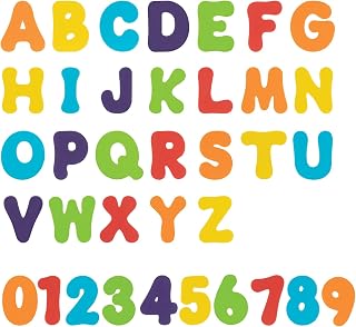 Nuby Foam Bath Letters & Numbers for Toddlers - 36pc Educational Bath Toys for Kids 3+ - Stick to Tub Walls