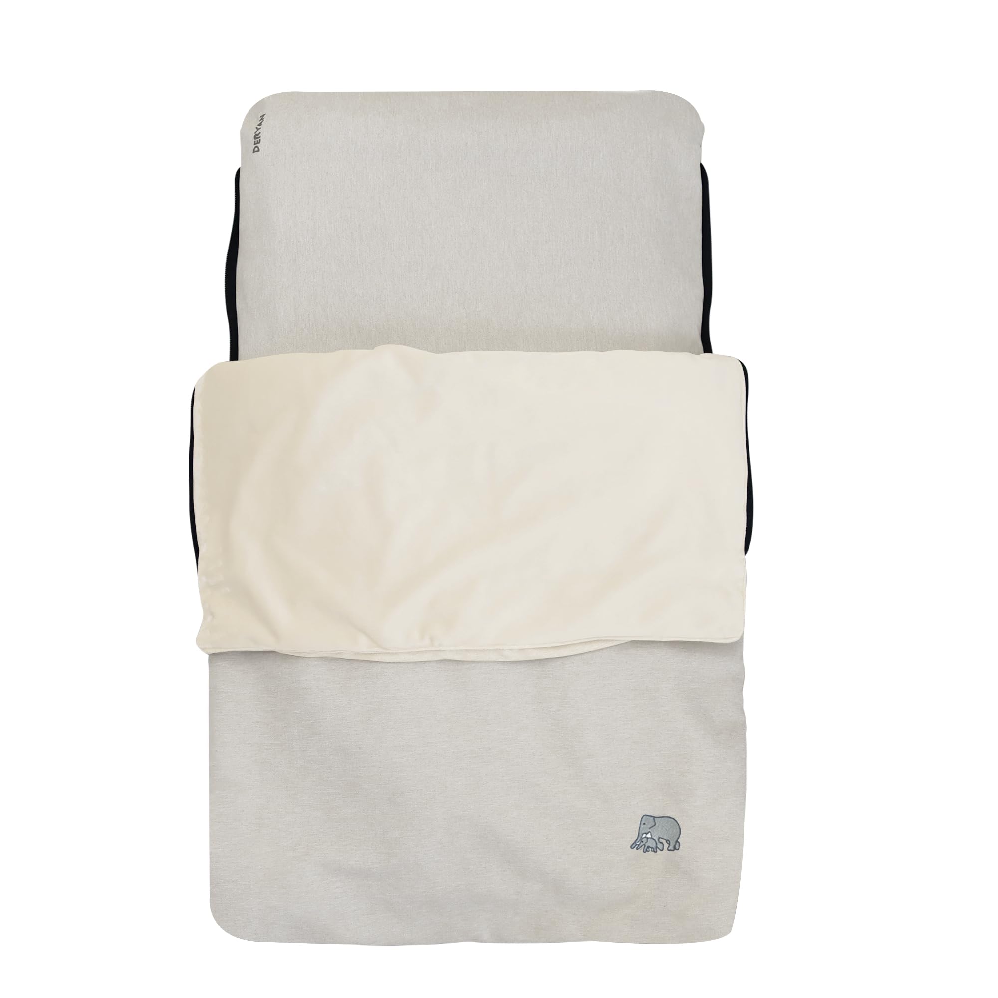 Deryan Air Traveller – Baby-Reisebett mit Matratze, für Flugzeuge und Reisen, 2 in 1 Stuhl und Bett, mit Tragetasche - 70x40x7 cm - Creme