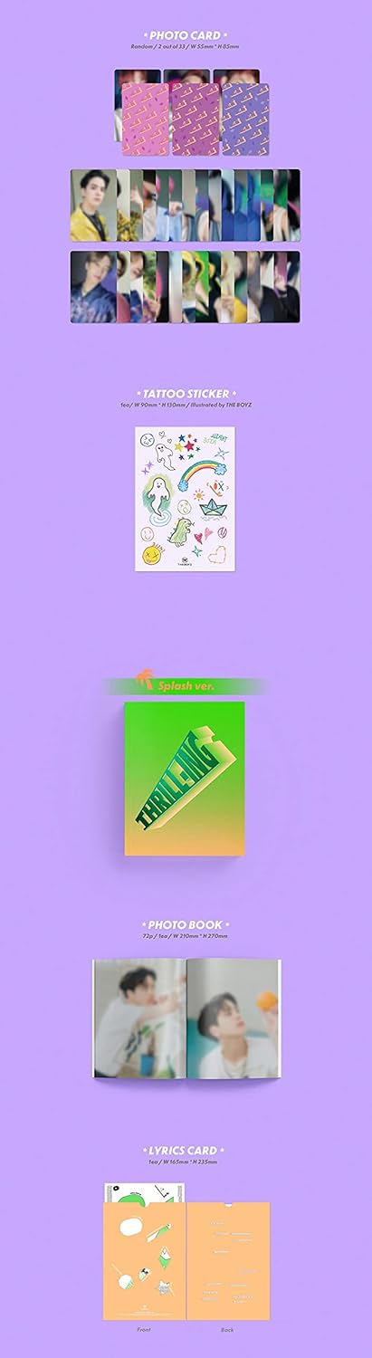 THE BOYZ - THRILL-ING (6th Mini Album) Album+Extra Photocards Set (KICK+BANG+SPLASH ver. SET), (122513)