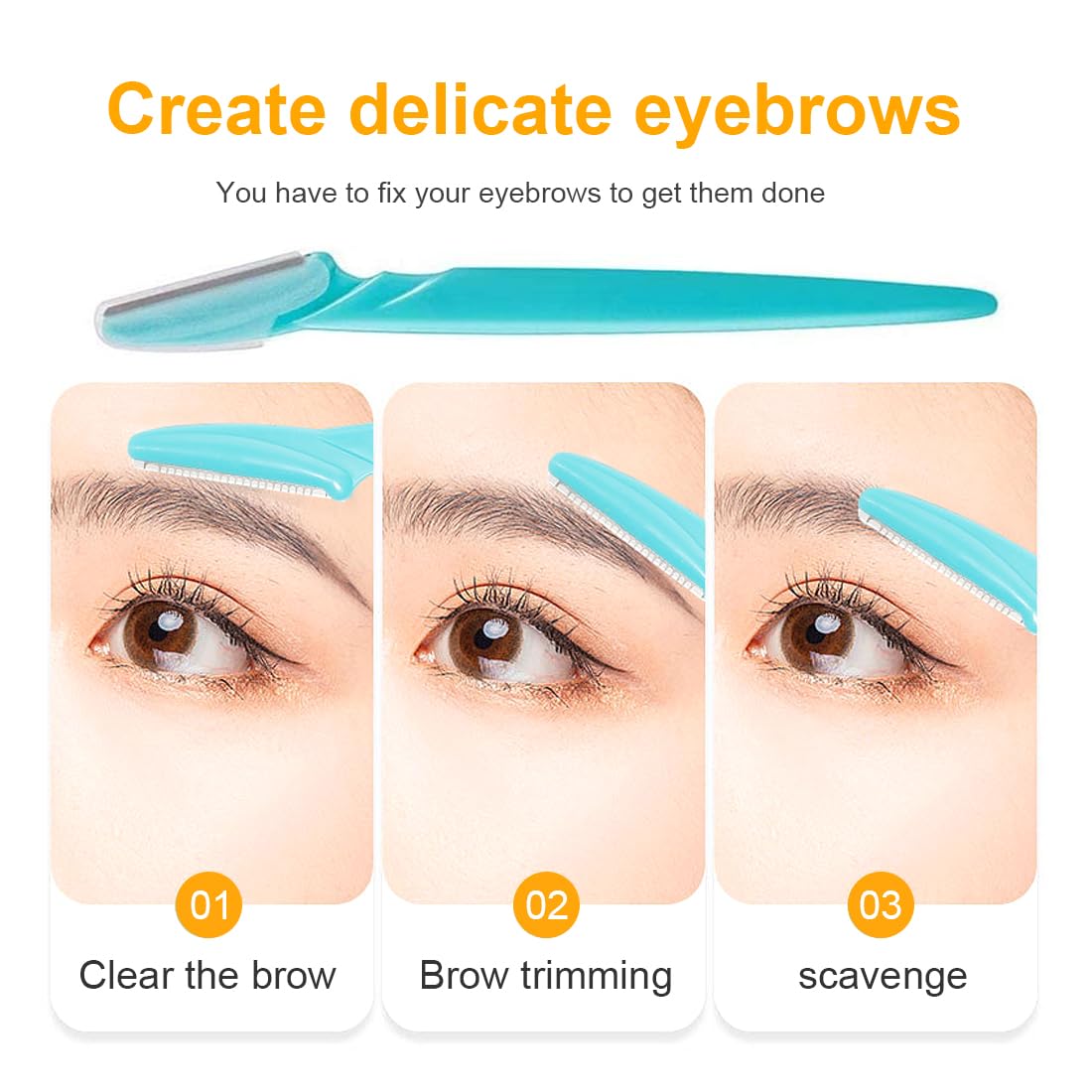 WeddHuis 9 Pezzi Rasoio Sopracciglia Rasoio Viso per Donne Eyebrow Shaper per Viso Corpo Sopracciglia Donne Uomini