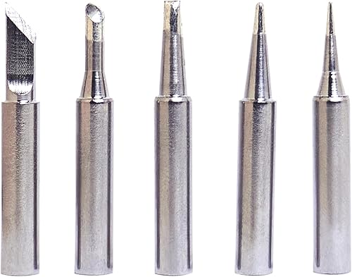 Kaseamu 5pcs 2,952.8 ft puntas de soldador, puntas de soldadura premium para Hakko, Aoyue, Yihua, Vastar, Sywon, Atten, Quick, Ryobi, Tabiger,