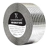 TRENDIKRAFT 2 inch x 5 mtr Water proof Adhesive Heavy Duty Aluminium Foil Tape with Liquid Rubber Super Solution Sealer Butyl Strong Tape for PipeRoof & Tank Leakage Waterproof Seal Repair Tep