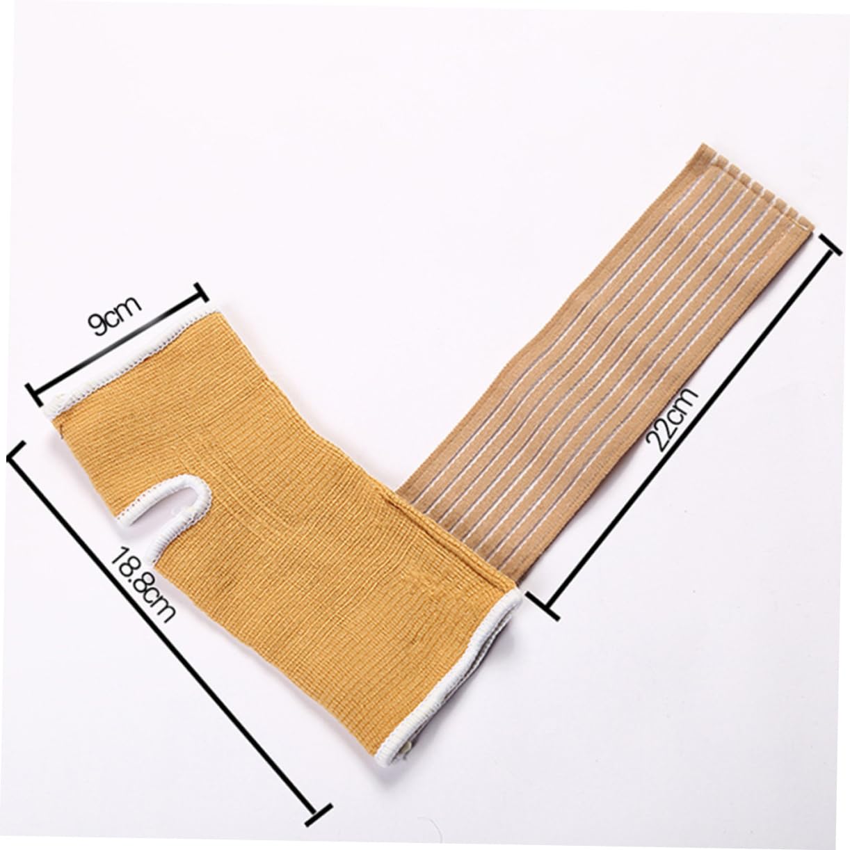 KALLORY 2 Pair Ankle Sleeves Knitted Ankle Support Gear for Sports Running and Basketball Breathable Sprain Protectors Khaki Color Relief and Injury Prevention