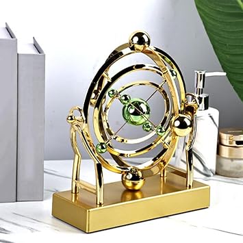 Celestial Orbit Perpetual Motion Pendulum,Creative Home Rotary Decoration,Newtons Cradle Perpetual Motion Machine,PerpetualMotion Celestial Orbit Desktop Decor Model,Cool Gadgets Physics TeacherGifts