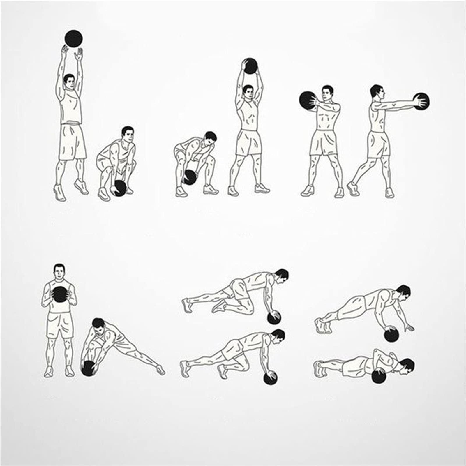 Piłki do ćwiczeń, Piłka lekarska Domowa siłownia Fitness Piłki do ćwiczeń Podnoszenie ciężarów Utrata tkanki tłuszczowej, doskonałe do treningu podstawowego i treningu cardio,5kg