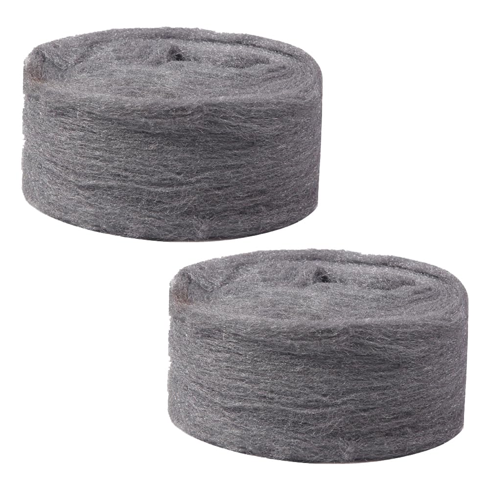Stainless Steel Wool 0000, 2 Pieces Ultra Thin Steel Wool, 0000 Wire Wool