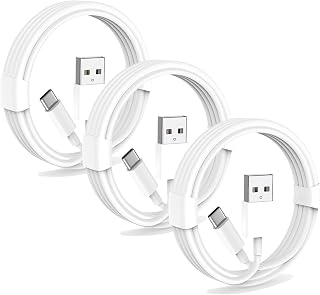 3ft USB A to USB C Fast Charging Cord, 3Pack for iPhone 17/16/15,Galaxy S26 | 3A Fast Charging, MFi Certified, Flexible PVC Cord for iPhone 17/16/15, iPad Air/Pro, Galaxy S26/S25, Z Fold 6/Flip 7, Moto