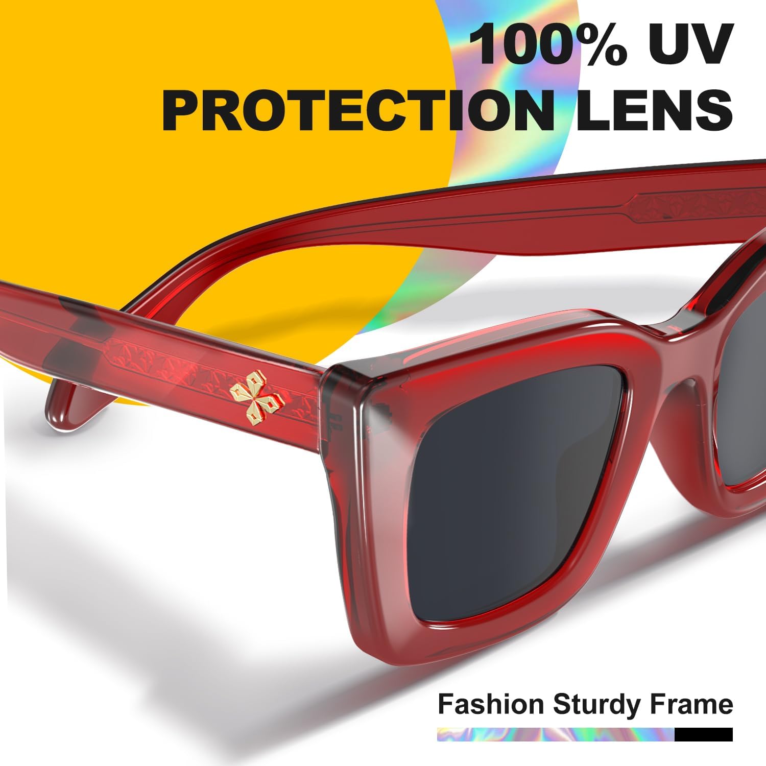 VISOONE Cat Eye Sunglasses Womens Oversized Square Vintage Retro Glasses Cute Trendy Fashion Accessories UV400 Shades Calida - Image 6