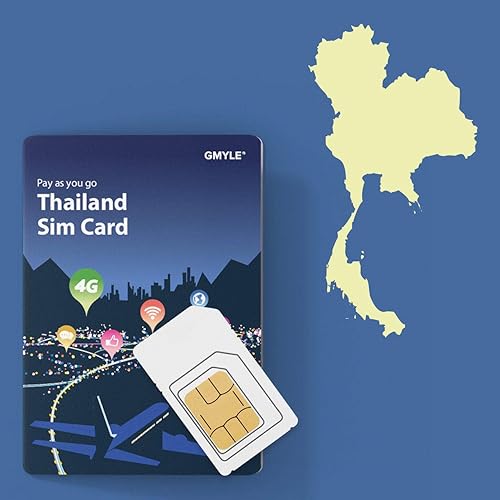 Tarjeta SIM prepaga para Corea, Tailandia, Malasia, ilimitada14 días, Asia Pacífico 9 países GMYLE 4G LTE 3G Datos de viaje, reutilizable y soporte