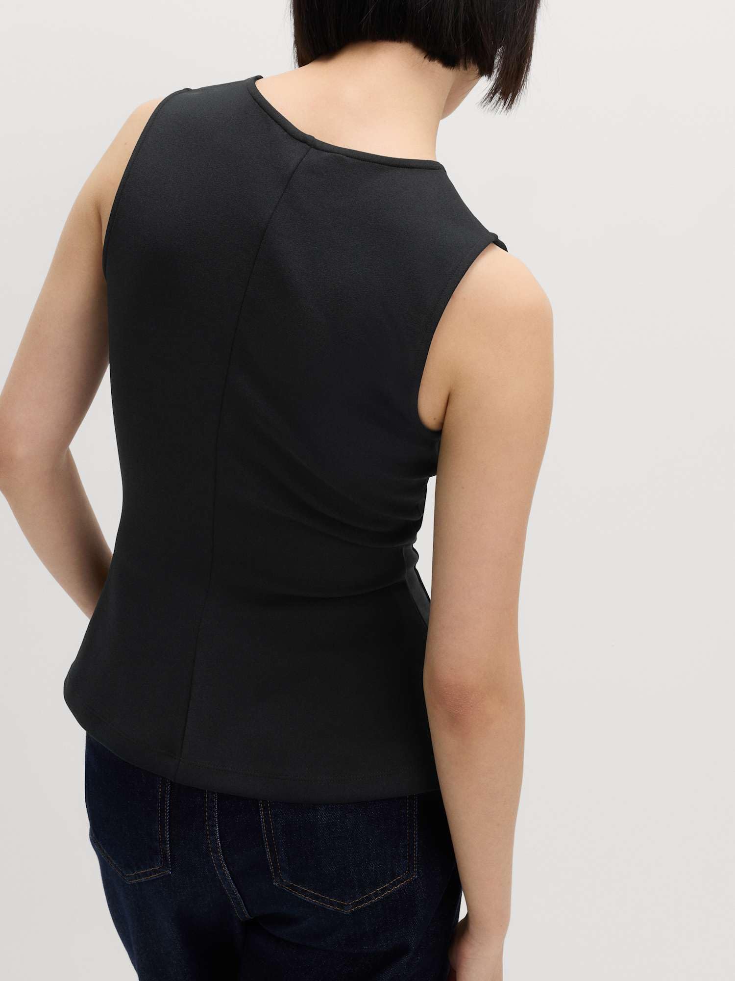 Marks & Spencer Haut Péplum sans Manches Ajusté Femme, avec Stretch