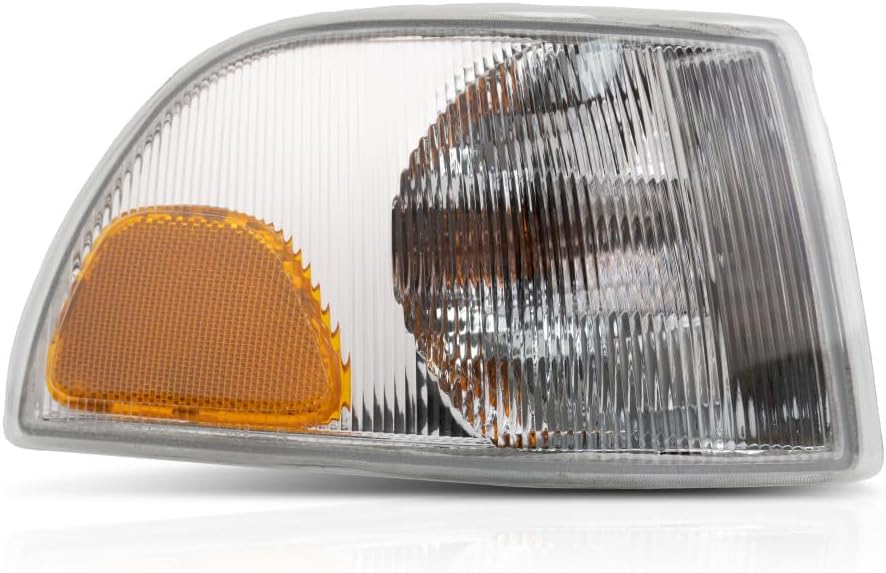 For Volvo C70/S70/V70 1998 1999 2000 2001 2002 Turn Signal/Corner Light Unit Driver and Passenger Side | Pair | Amber/Clear Lens | Replacement For VO2520101, VO2521101 | 9483184-9, 9483185-6