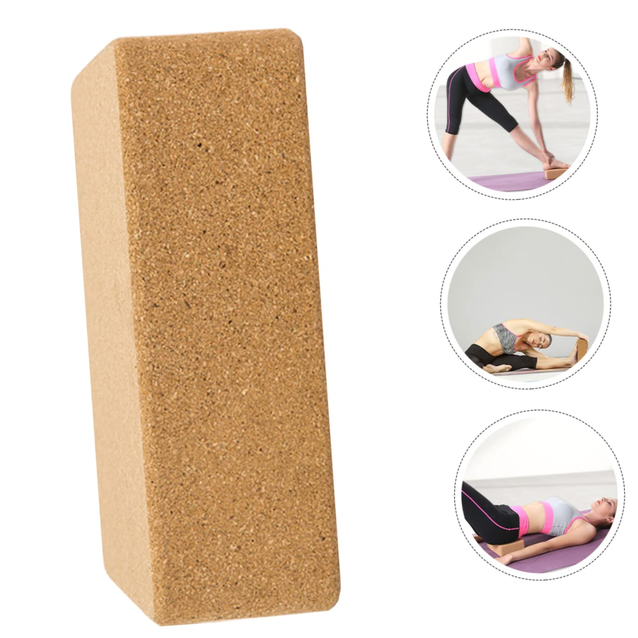 Toyvian Yoga Block aus Eichenholz Hohe Dichte Rutschfest und Plan für Dehnübungen und Bauchmuskeltraining