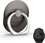 Spigen Style Ring Cell Phone Grip Support de voiture/Stand/Holder pour tous les téléphones et tablettes - noir