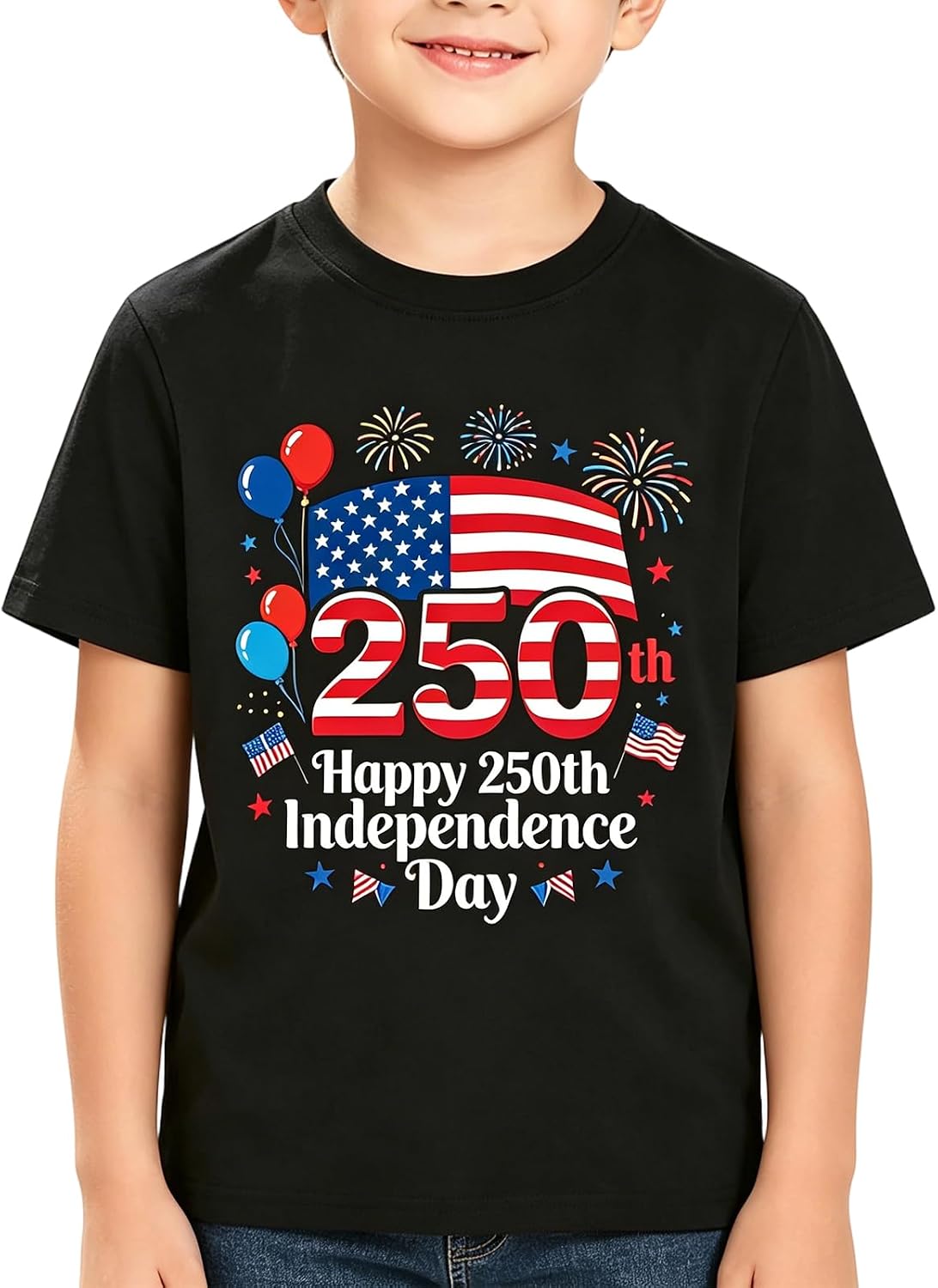 B&G-KID Kids 4th of July T-Shirt for Boys and Girls Patriotic Shirts American Flag Red White and Blue Top Tee