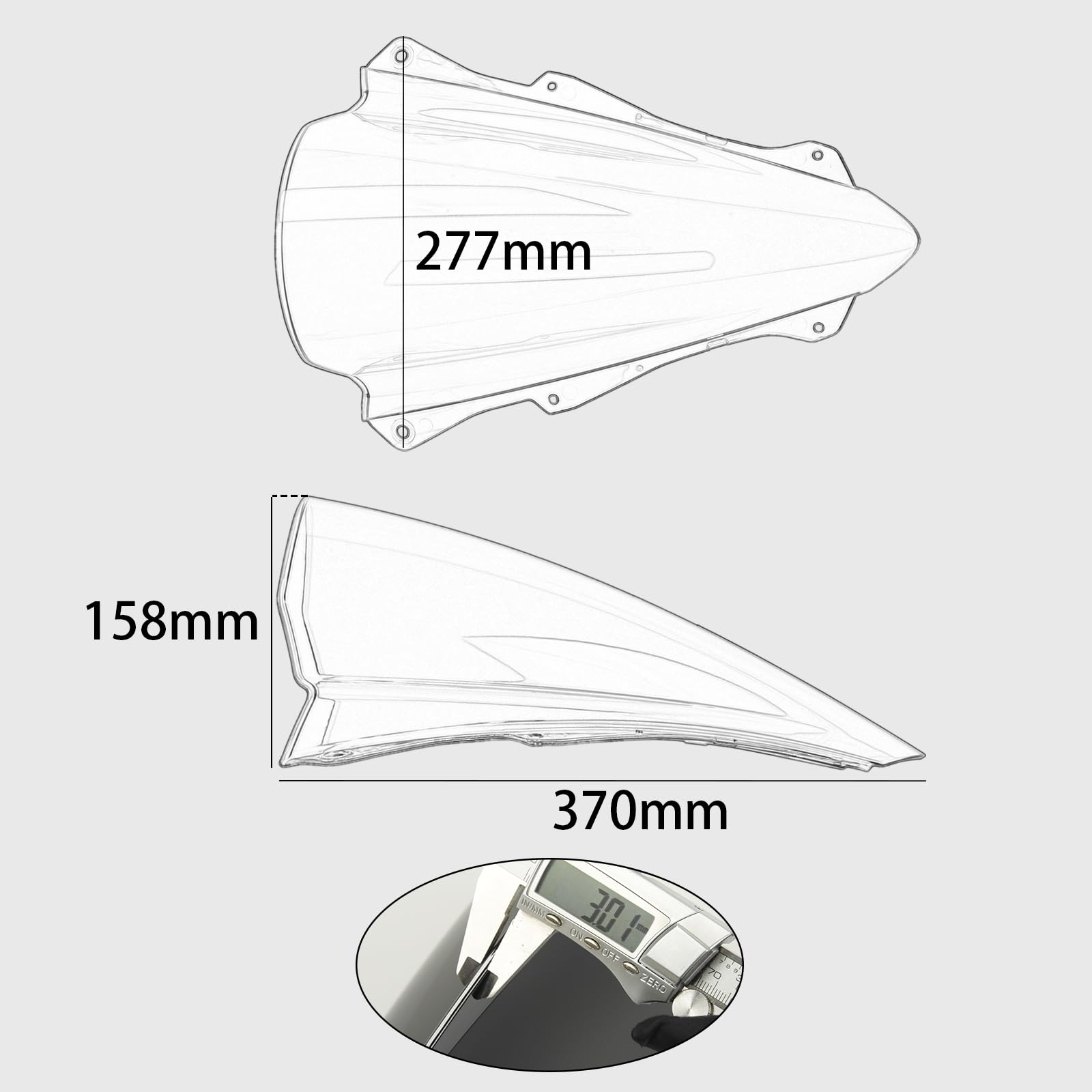 Przednia szyba motocyklowa, osłona przeciwwiatrowa, spojler do Ka&wa&sa&ki ZX4R ZX 4R ZX4RR ZX 4RR ZX25R 2021-2025 (przezroczystość)
