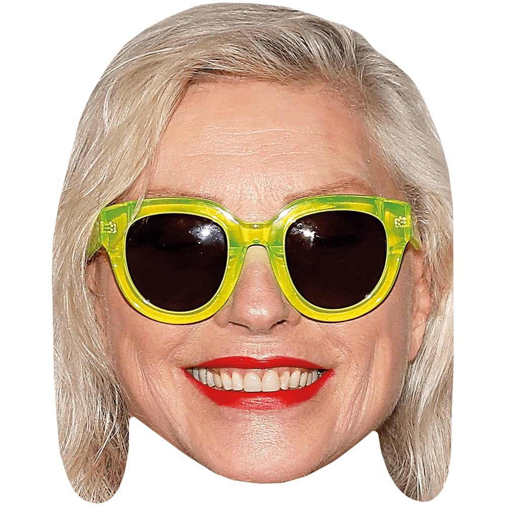 Celebrity Cutouts Lifelike Debbie Harry (Glasses) Celebrity Mask, Flat Card Face, Fancy Dress Mask