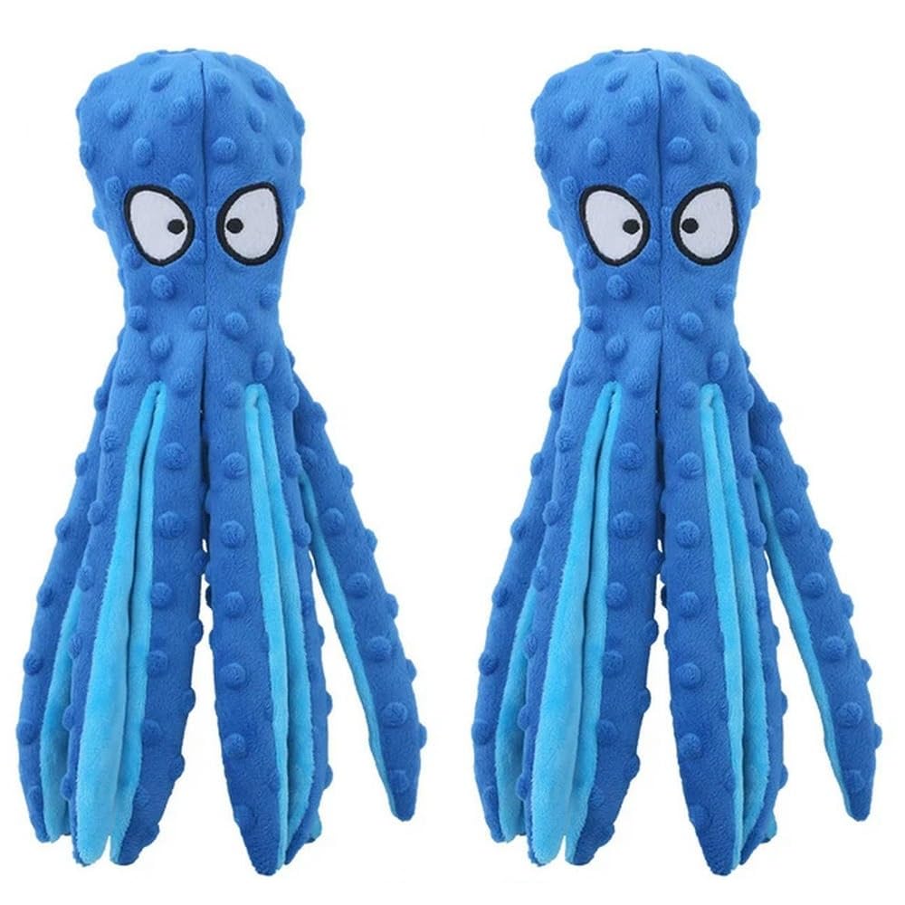zabawki dla psów, Zabawki dla psów do żucia zwierząt na zewnątrz Interaktywne szkolenie Piszcząca pluszowa zabawka 2 szt. Ośmiornica D(Octopus A)