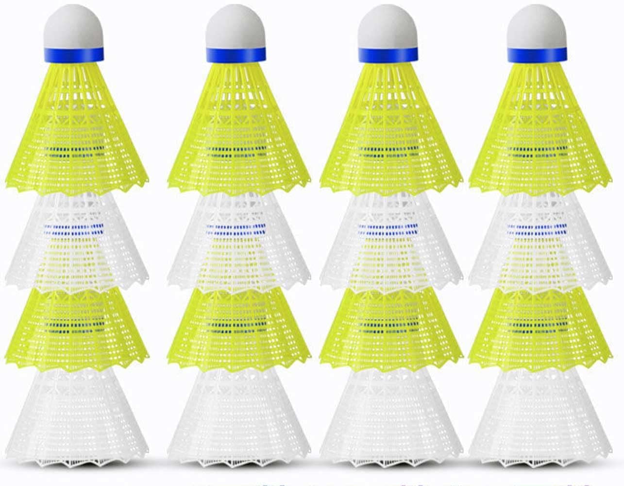 LNGJIN Volani da Badminton, 24 Pezzi Palline da Badminton in Nylon, Portatili per Allenamento e Competizione