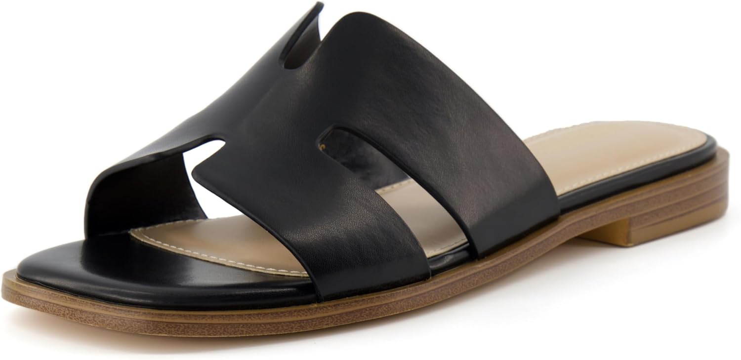 CUSHIONAIRE Voyage Cutout Strap Slides for Women, Slip On Summer Flats, Trendy Footwear, Comfortable Vacation Style Sandals for Women 2025 - Image 9