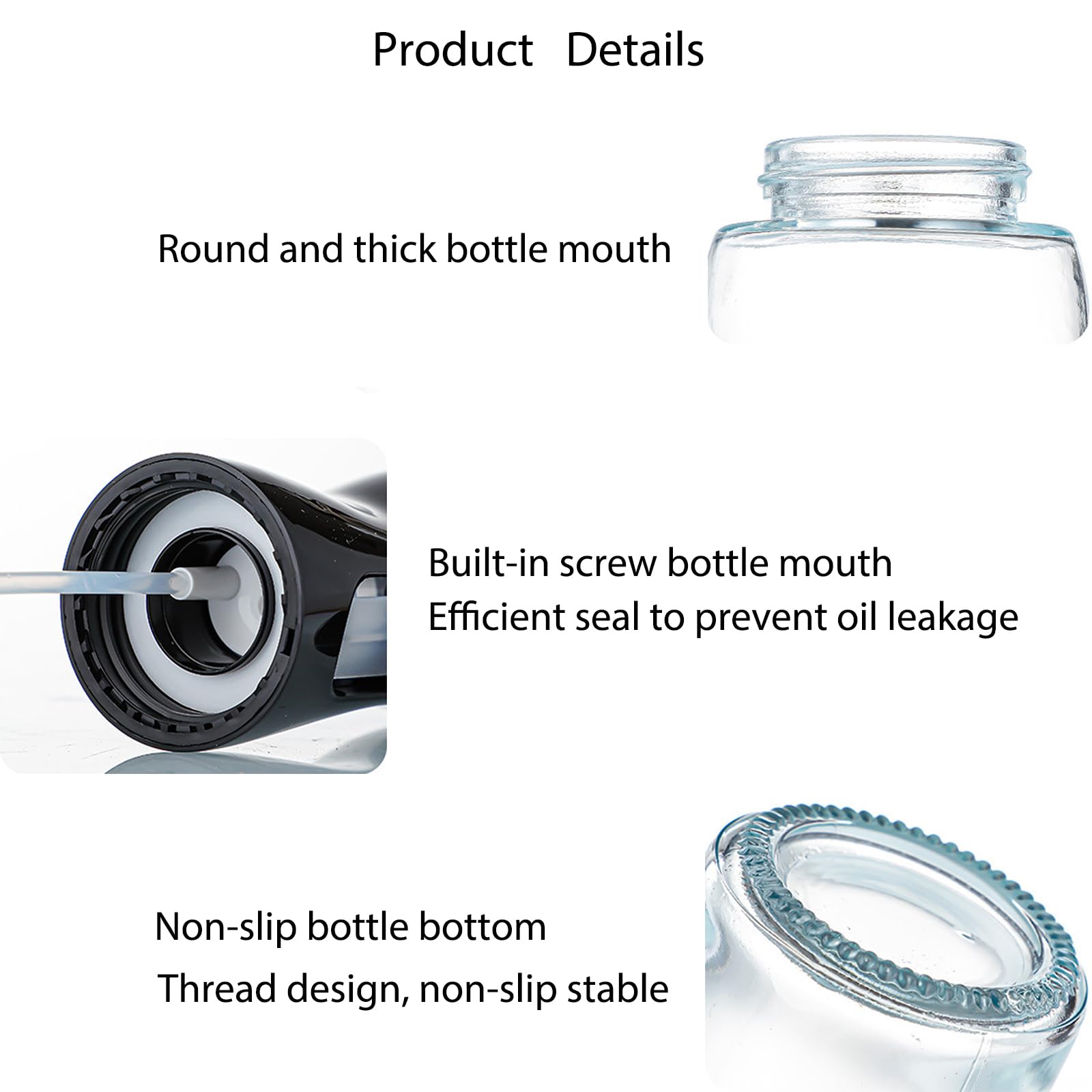 Spruzzatore Olio 300ml In Vetro - Antigoccia Per Cucina Sana, Per Friggitrici Senza Olio - Foto 7