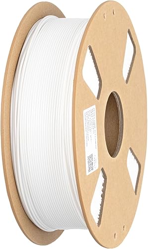 HZST3D Filamento PETG para impresora 3D de 0.069in, 2.2lbs, filamento de impresión de material 3D (blanco)