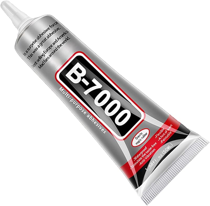 B7000 Pegamento de joyería para hacer, FITTDYHE 1PCS 50ML/1.69 fl oz Adhesivo transparente para diamantes de imitación, tela, multiusos Super B-7000 para reparación de teléfonos, arte de uñas, madera, vidrio, dijes