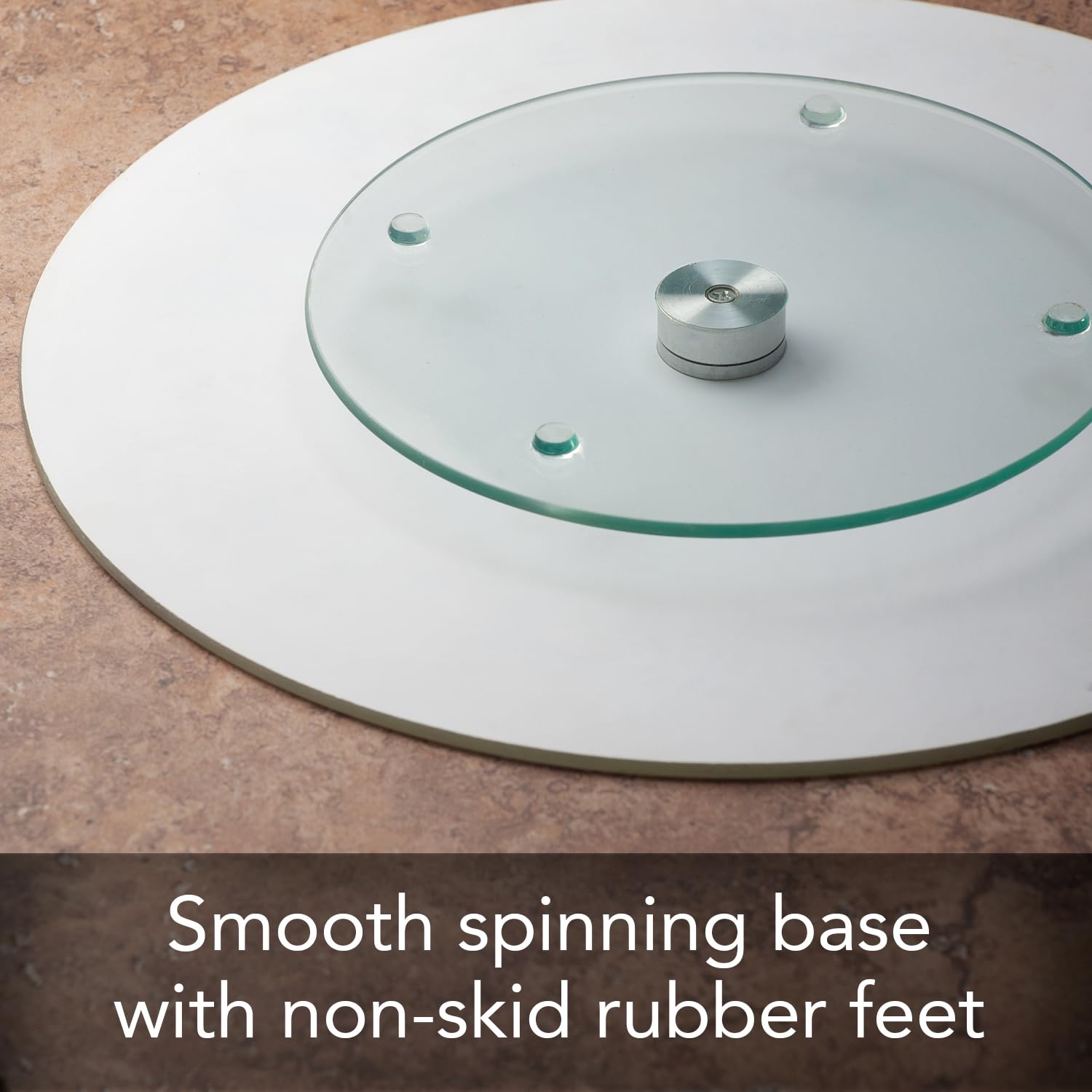 Piatto Girevole In Acrilico Lazy Susan Da 30 Cm, Organizer Con Cuscinetto Rotante Base Espositiva Per Spezie Da Cucina Ripiano Per Torte 99403390