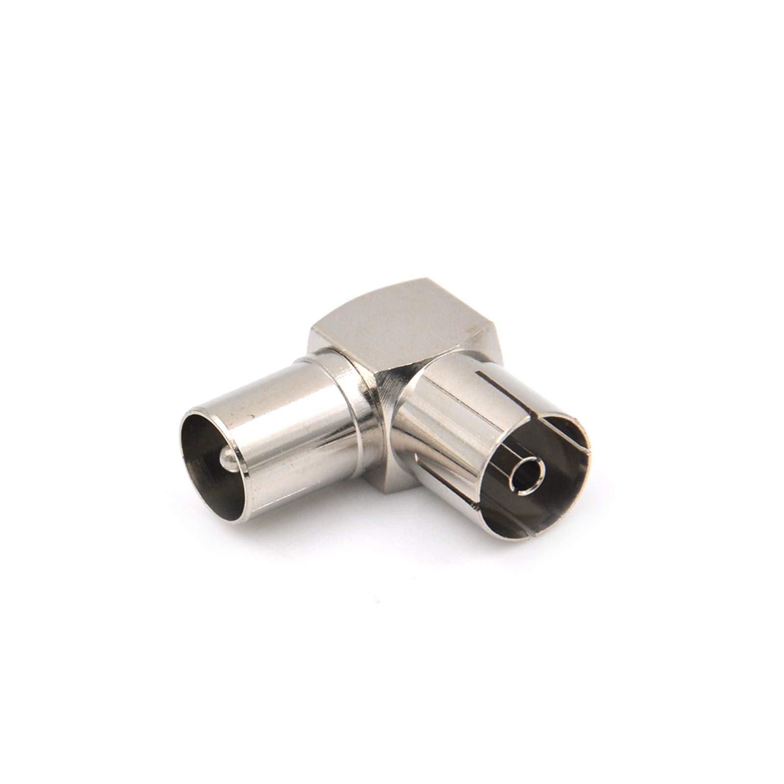 Pratico televisore tappo maschio a F femmina jack di 90 gradi testa a destra angolato tipo di flessione del cavo TV antenna connettore 10pcs