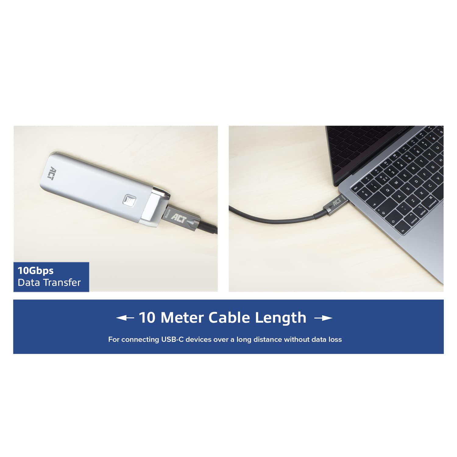 ACT USB-C 3.2 Gen2 ive Optical Cable AOC Connection... - Kabel - Digital/Daten (AK4310)