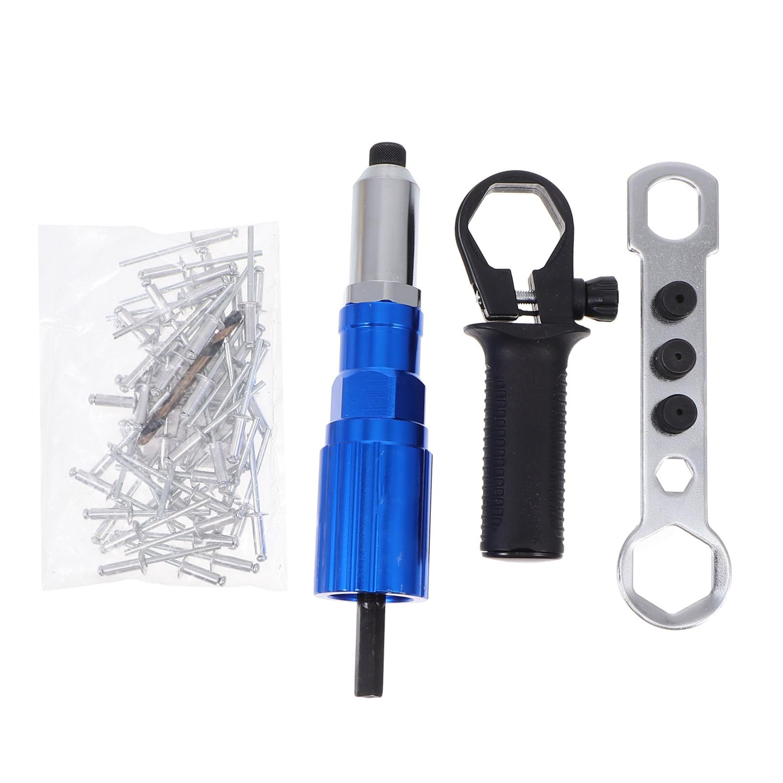 1 Ensemble Adaptateur De Rivet Électrique Avec Outil De Conversion Pour Tirage De Rivets Avec Et Foret Aluminium Alloy