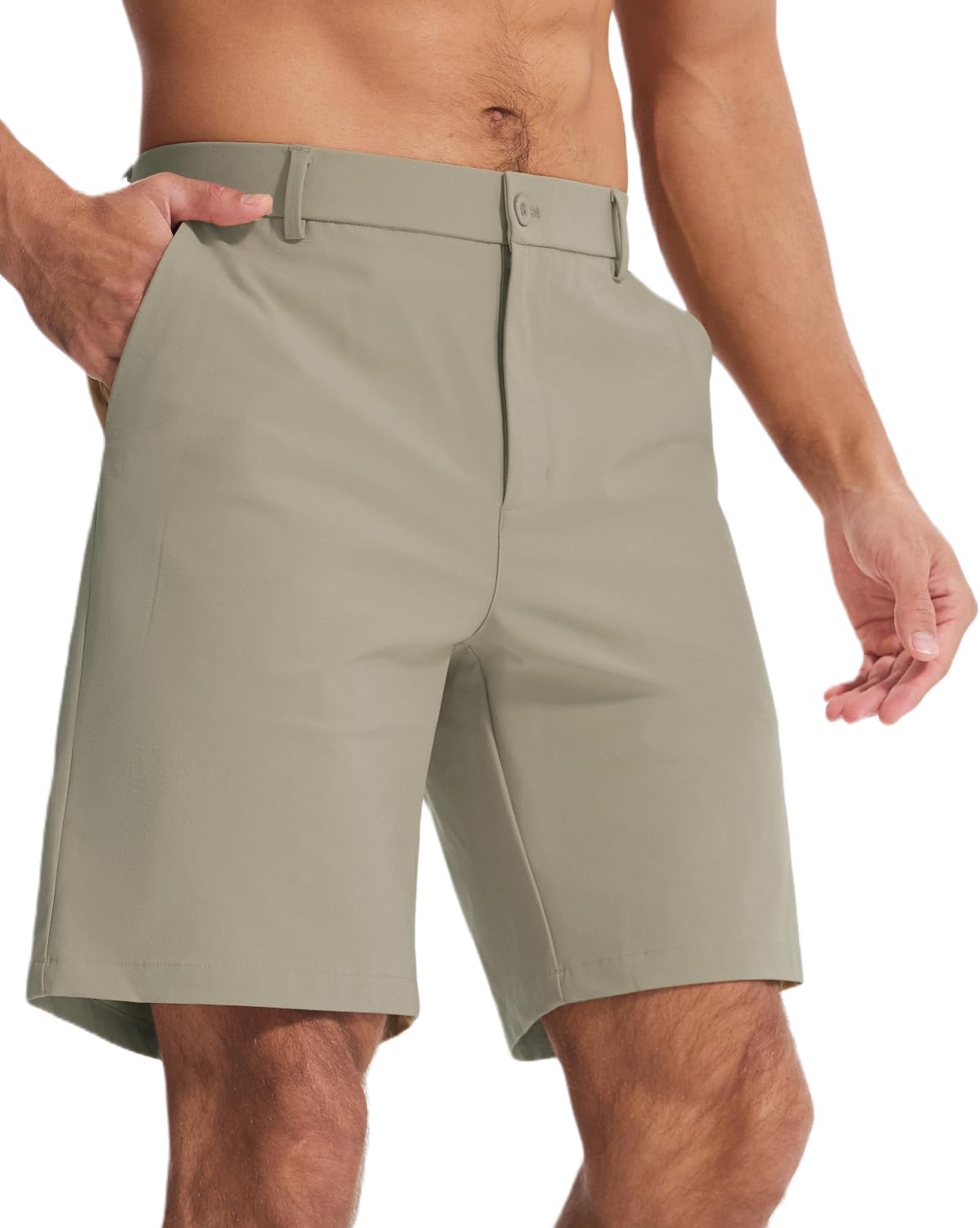 Men's Classic Fit 7/9/11 Inch Golf Shorts Lightweight Long Stretch Hiking Short with 4 Pockets for Casual Work