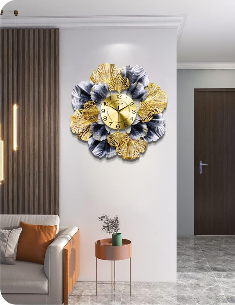 Modern Large Wall Clock - 26.8 Inch Silent Battery Operated for Living Room, Bedroom, Office Decor