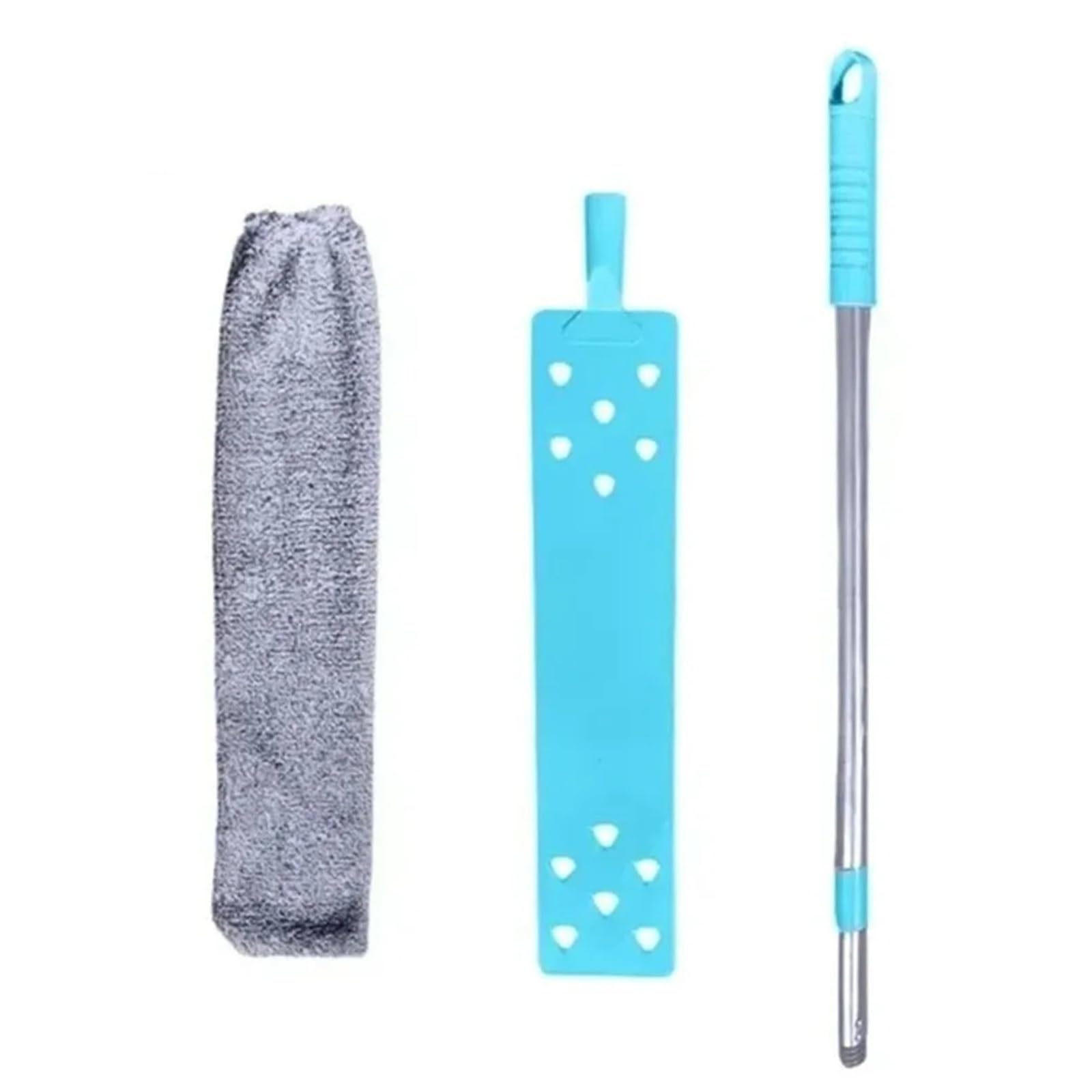 Cleaning Duster Long Handle Mop Telescopic Duster Cleaning Brush Bendable Head Extendable Pole Flat Flexible For Home Tool(Mop 1 Set)
