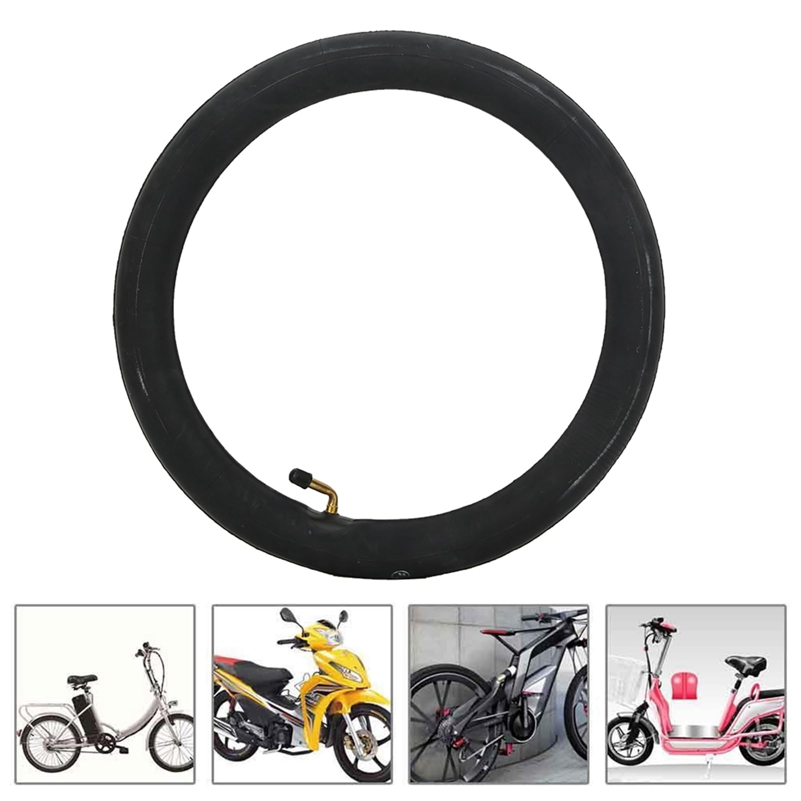 Respicefinem Bicicletta elettrica, tubo interno in gomma butilica resistente, colore nero, disponibile in diverse misure, molto ermetico, a prova di esplosione, accessorio durevole