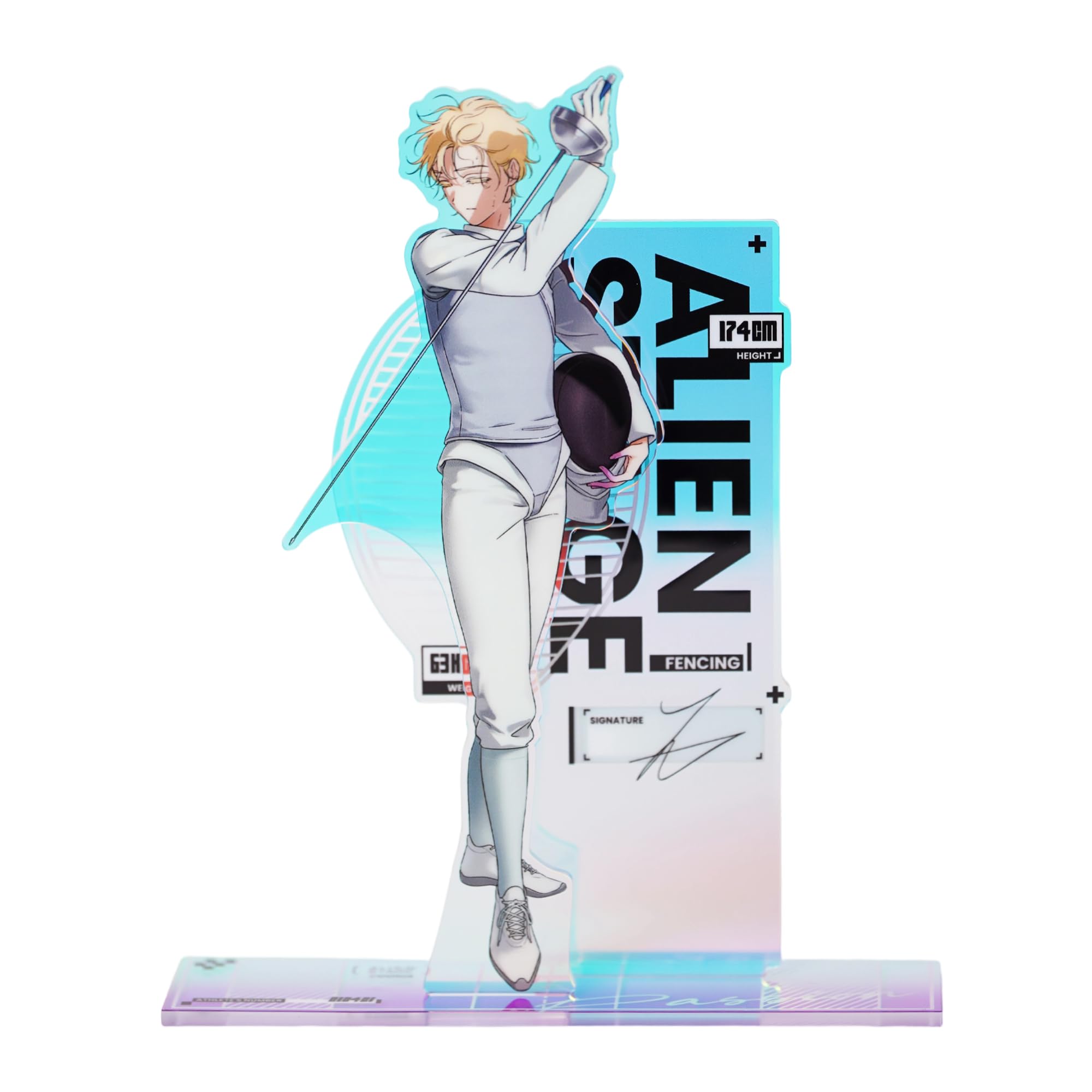 YJacuing Alien Stage Passion Love Series Holográfico Acrílico