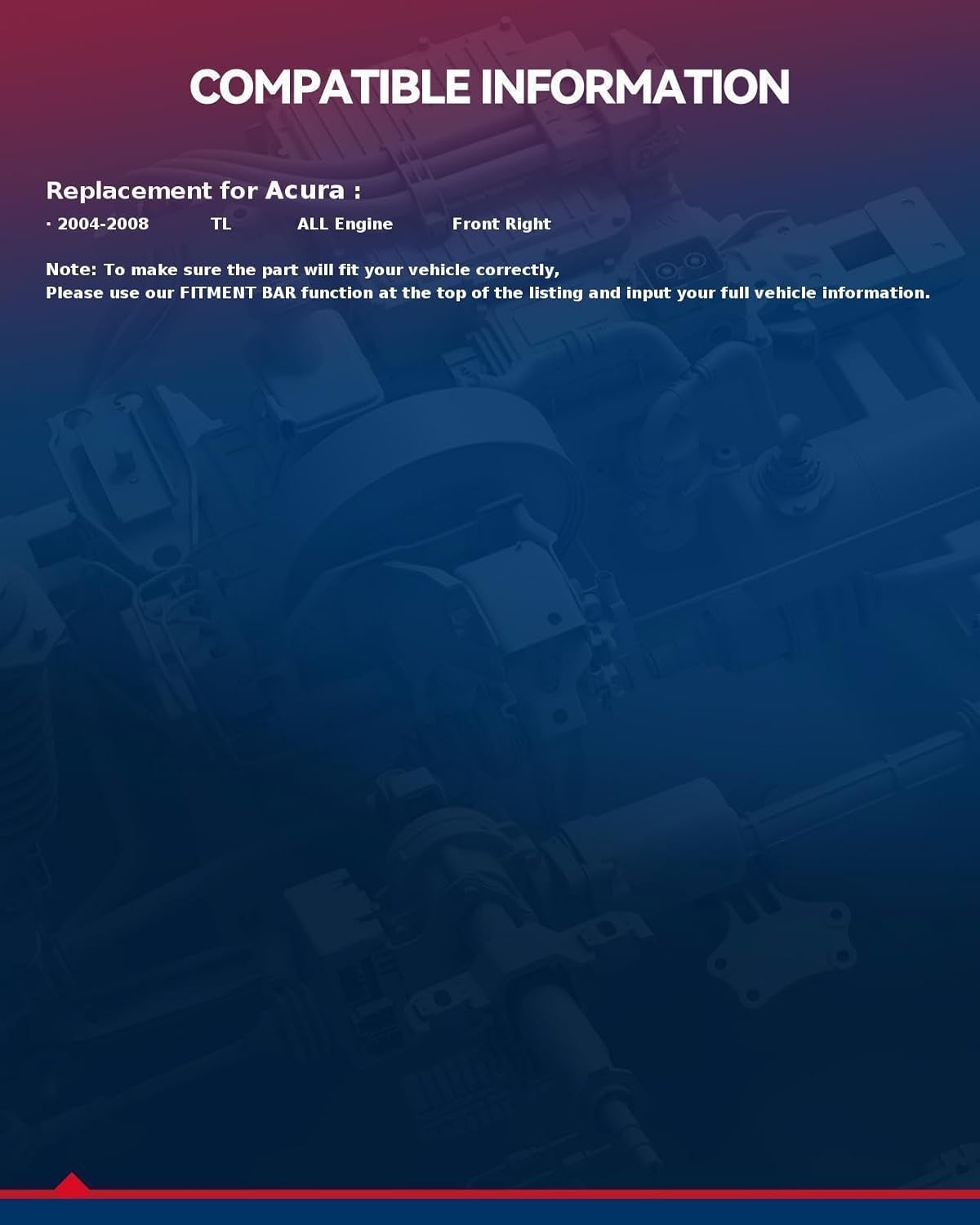 KAX 751-047 Power Window Regulator with Motor Front Right Passenger Side Replacement for 2004-2008 TL