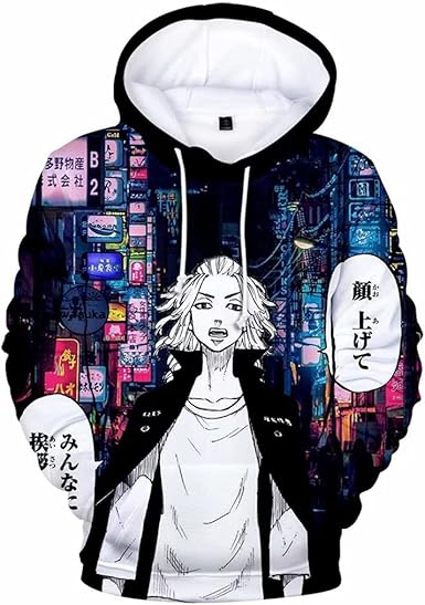Amazon Com Tokyo Revengers Hoodie Manga Ken Ryuguji Sweatshirts Men Women Cosplay Hooded Clothing