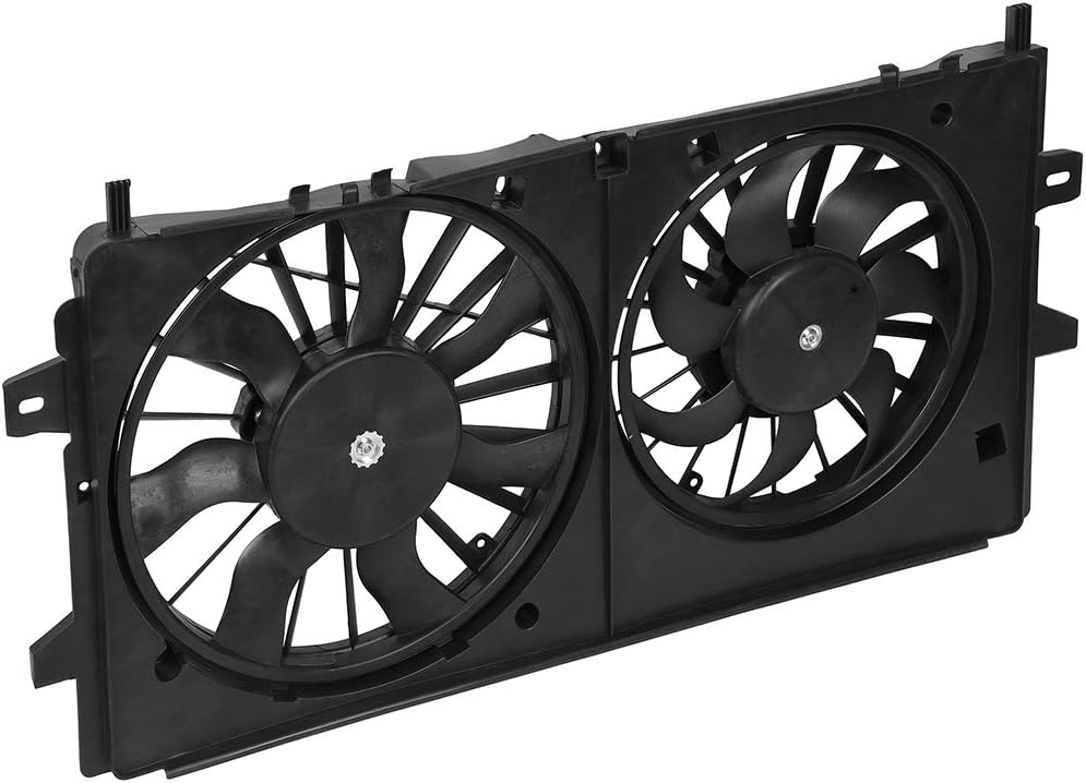 Radiator Condenser Fan Assembly Cooling Fan Driver Passenger Side/LH RH 621430 KFKGF Universal Slim Fan Push Pull Radiator Condenser Fan Assembly Cooling 12V Mount Kit 2008-2009 for Buick for LaCrosse