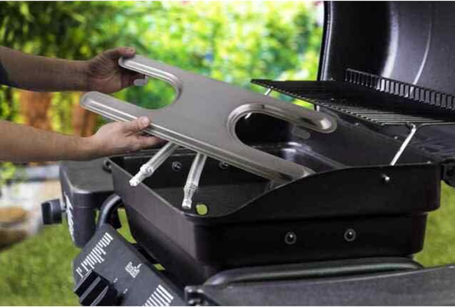 Universal H-Type Dual Control Grill Burner Replacement Part for Char-Broil Kenmore Thermos Arkla Sunbeam Charmglow Fiesta and Other H Burner Gas Grill