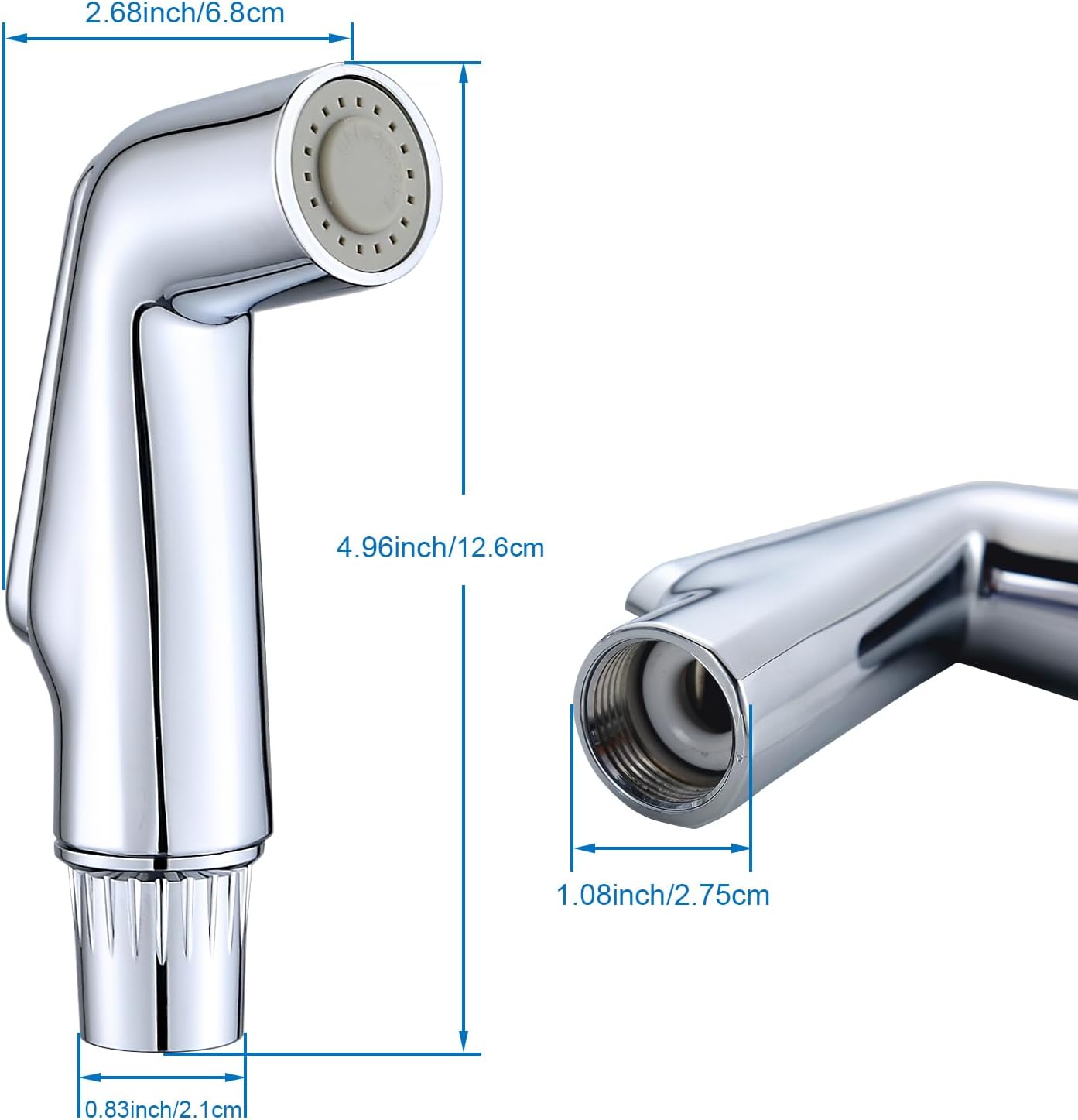 Kitchen Sink Side Sprayer Head Replacement Universal Fit Sink Spray Attachment, Household Kitchen Sink Sprayer Replacement Parts, Chrome Finish