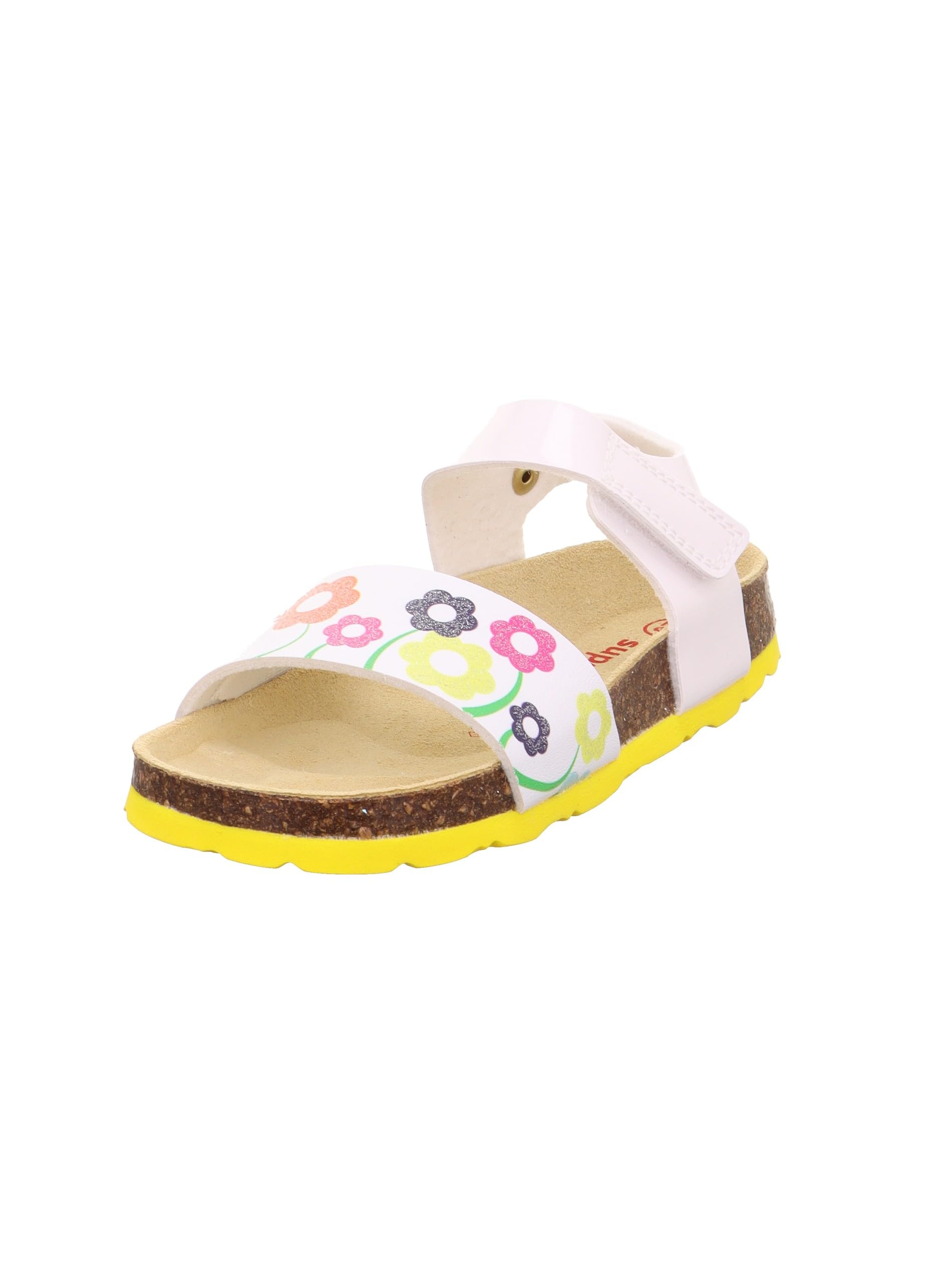 Superfit Girls' Footbed Slippers, White Yellow 1000, 1.5 UK