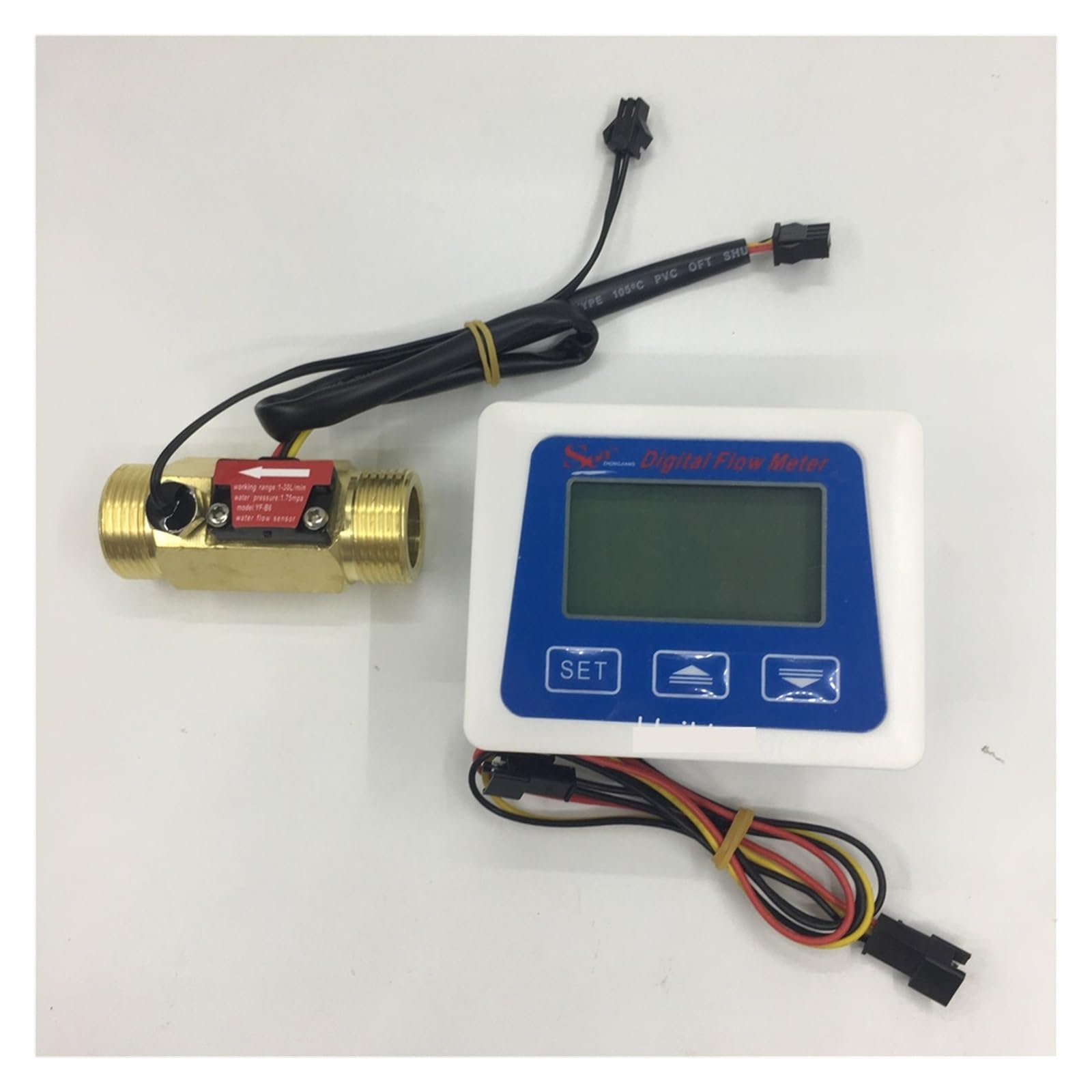 G3/4 "1-30L/min pantalla LCD Digital Sensor de flujo de agua medidor de flujo medidor Total Sensor de flujo