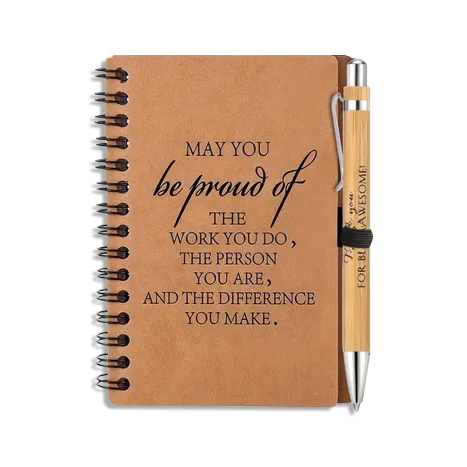 2PCS Thank You Gift for Colleagues Women, A6 Appreciation Inspirational Notebook with Ballpoint Pen Set, Be Proud of You Inspirational Notebook Gift Set for Women, Leaving Gifts for Teacher Employee