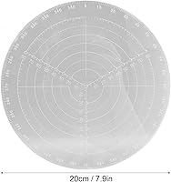 Vista 2 de FTVOGUE Buscador central redondo con escamas transparentes acrílico DlY carpintería círculo calibre diámetro 7.9 in