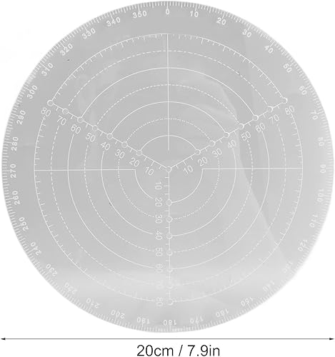Miniatura 2 de FTVOGUE Buscador central redondo con escamas transparentes acrílico DlY carpintería círculo calibre diámetro 7.9 in
