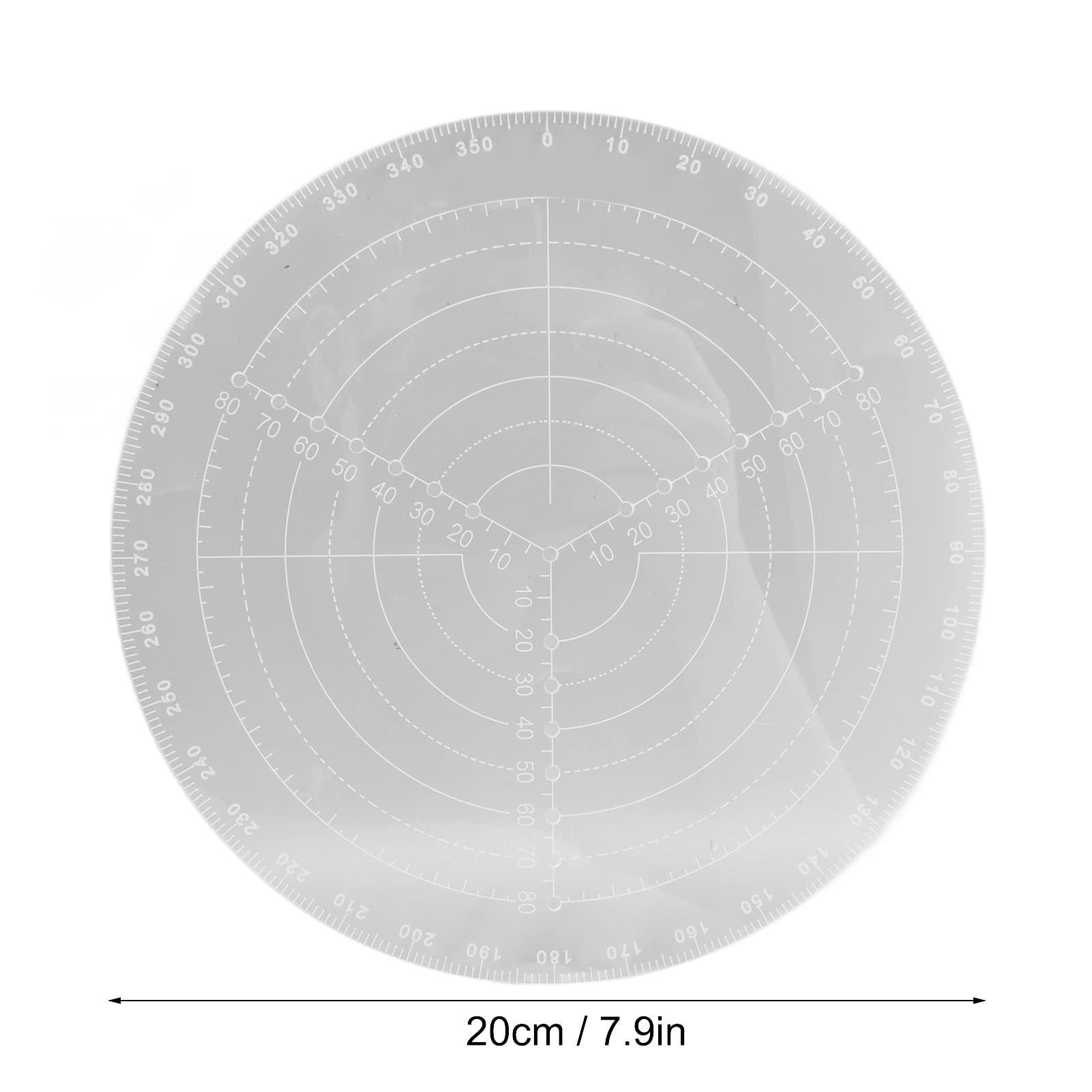 Round Center Finder Gauge - Acrylic Circle Measuring Tool For Woodworking (20cm) - View #14
