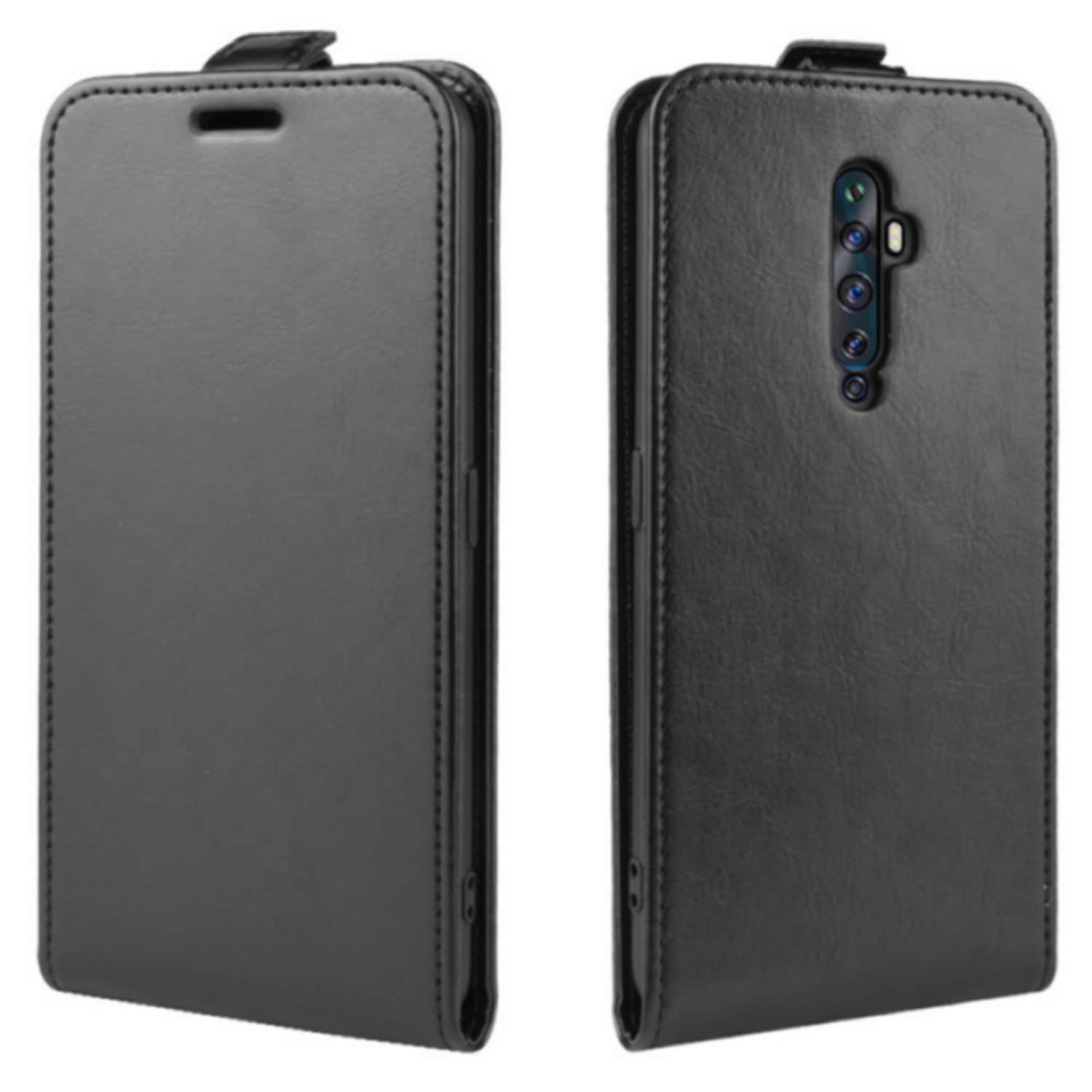 HualuBro Custodia Portafoglio Per Oppo Reno2 Z / Reno 2F, Pelle PU Con Slot Carte E Supporto, Magnetica, Rosa